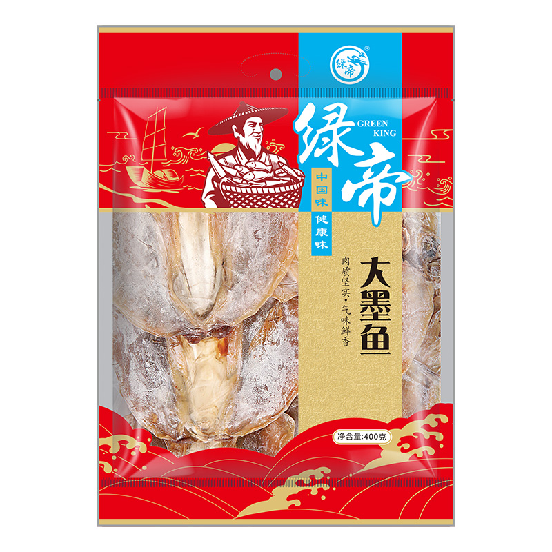 绿帝 海产干货 漳州东海乌贼干 目鱼干 大墨鱼400g
