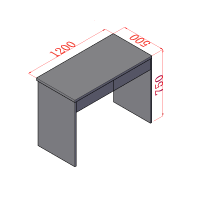 百特尚优床头桌 1200*500*750 BT-XZZ520 张