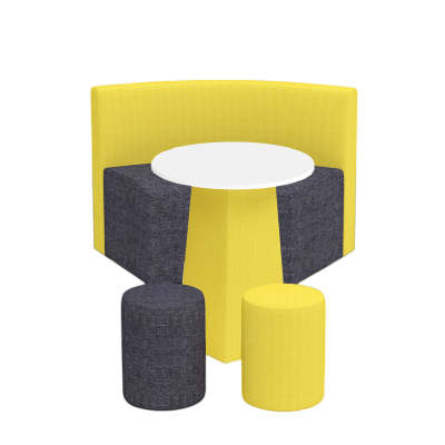 迅众 沙发+茶几+2圆凳 办公沙发个性创意培训机构休息接待洽谈区办公室休闲休息商务会客接待