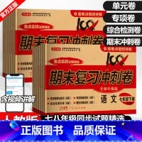 [人教版]语文+数学+英语 七年级下 [正版]全套任选初中期末复习冲刺卷100分测试卷上册下册七年级八年级九数学英语物理