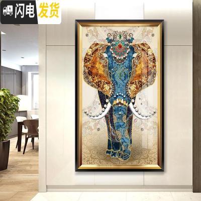 三维工匠5d钻石画满钻欧式大象点粘贴砖石十字绣2019新款 [满钻版]70x130厘米5D魔方圆钻[满钻全贴更漂亮]送全