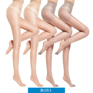 浪莎黑丝袜女薄款黑色防勾丝夏天菠萝肉色光腿神器超薄春秋连裤袜