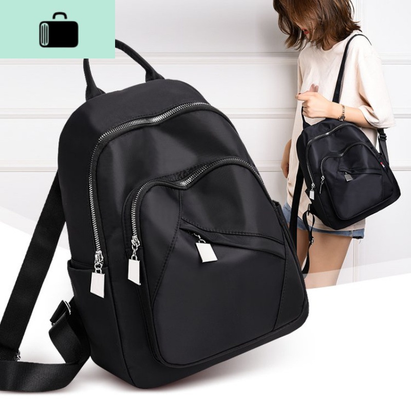 双肩包女2020新款时尚简约休闲百搭牛津布尼龙大容量轻便旅游背包NEW LAKE