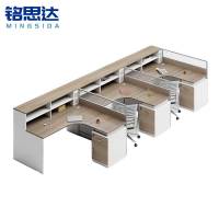 铭思达屏风工位F型三人位含柜椅套