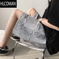 HLCOMAN~潮牌华夫格短裤男士宽松直筒运动五分裤百搭潮流大裤衩