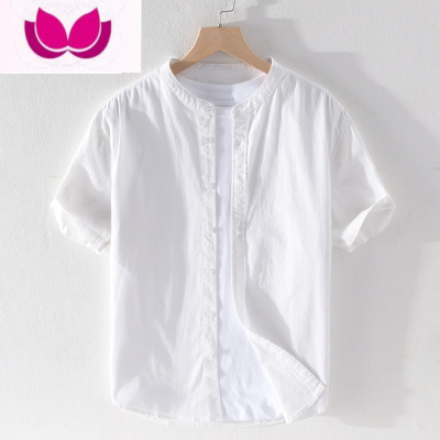 七斓夏季短袖衬衫男士韩版商务休闲寸衫潮流工装衣服半袖衬衣青年