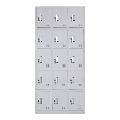 豪利特收纳柜财务档案柜资料柜加厚文件柜办公室带锁铁皮柜十五门更衣柜