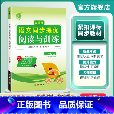 语文 三年级上 [正版]2024年秋 小学语文实验班同步提优阅读与训练三年级上册人教版 3年级上语文RJ版同步专项训练写