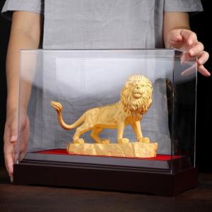 家柏饰(CORATED)绒狮子瑞兽狮子摆件家居工艺品客厅酒柜装饰开业礼品