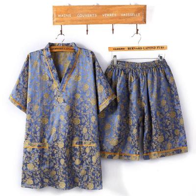 汗蒸服高档提花面料桑拿服足疗养生服浴衣浴服