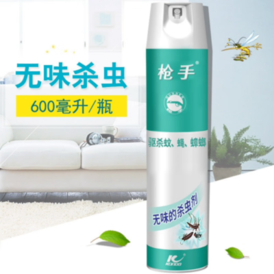 枪手杀虫剂气雾剂驱虫喷雾杀蚊剂 600ml*1瓶(无味)