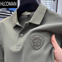 HLCOMANpolo衫2025新款男士短袖t恤夏季冰丝薄款翻领半袖商务休闲大码潮