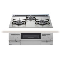 日本进口百乐满燃气灶Brillio α 60嵌入式三眼灶煤气炉自动烤配烤盘天然气23款PD-733WS-60GH