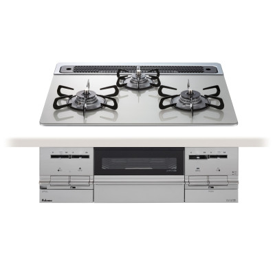 日本进口百乐满燃气灶Brillio α 60嵌入式三眼灶煤气炉自动烤配烤盘天然气23款PD-733WS-60GH