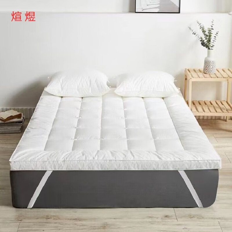 煊煜 全棉防羽布床褥垫 舒适垫 床上保护垫 居家酒店单位常用床褥垫 全棉防羽布包布床褥垫 100*200