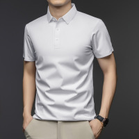 2025夏装新款男装商务短袖上衣含桑蚕丝衬衣衬衫男衣