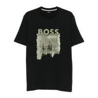 Hugo boss新款排汗吸湿男士短袖T恤圆领透气舒适棉质休闲日常穿搭全球购