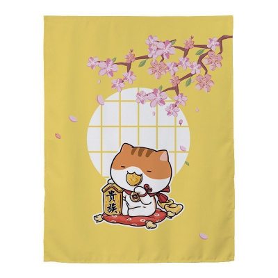 家柏饰(CORATED)窗帘免打孔安装遮光宿舍学生卧室简易出租房用出租屋魔术贴小窗帘 贵族猫 宽1.0X高1.5一片