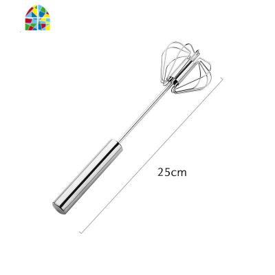 打蛋器手动家用小型半自动奶油打发器不锈钢打鸡蛋糕搅拌器棒 FENGHOU 半自动打蛋器[25CM小号]304不锈钢材质