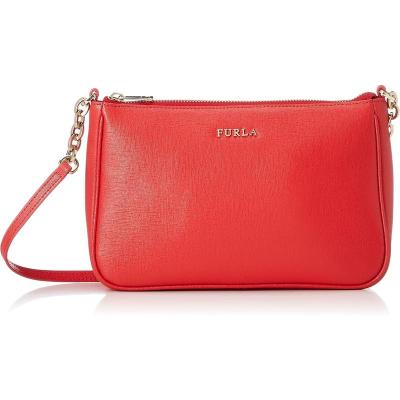 FURLA女士 textured皮革单肩包小巧多口袋金属扣锁实用百搭配饰日