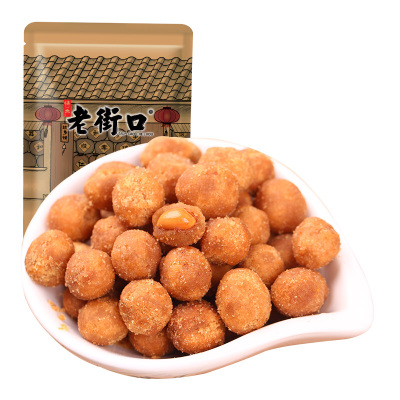 满199减100-老街口多味花生200g*1袋装多味花生米不带壳年货零食可口下酒菜多味200g
