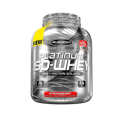 muscletech肌肉科技白金分离乳清蛋白5磅whey蛋白质健肌粉健身补剂男女草莓味