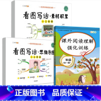[阅读强化]思维导图+素材积累+阅读理解训练 小学一年级 [正版]看图写话思维导图素材积累一年级二年级人教版语文专项训练