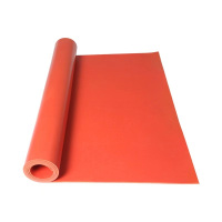 盛京联硕高压绝缘橡胶板红色防滑耐震地垫厚8mm[1*2.8米]10KV卷