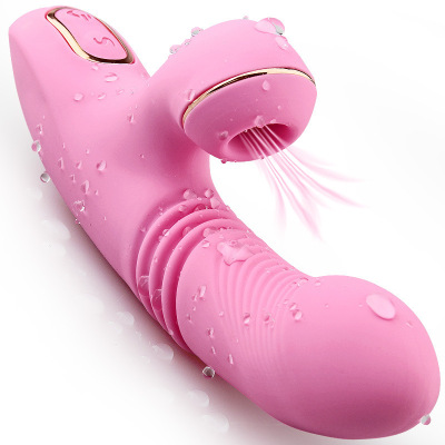 蒂贝Dibei全自动智能加温热转珠伸缩震动棒女性用自慰器具吸允舌舔旋转振动棒成人情趣性用品电动按摩棒跳蛋情爱玩具女性系列