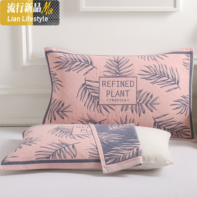 枕头巾棉纱布帎巾枕巾整巾一对大人棉忱巾装六层 三维工匠