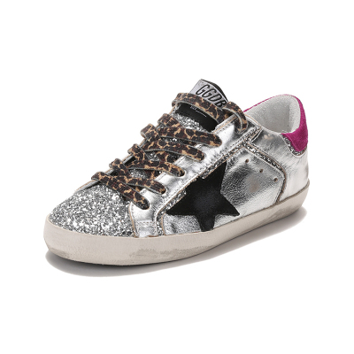 golden goose 黄金鹅 女士闪光面料配皮系带休闲运动鞋板鞋脏脏鞋 gwf