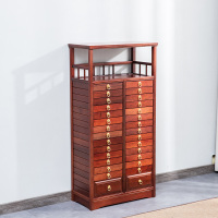 MULTIPOTENT禅意茶室茶具置物架实木书架书柜花梨木普洱茶柜原木色(款式七)
