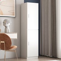 臻远 ZY-MZYG-6 简约木质小型单开门衣柜 暖白色B款上下门