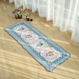 美帮汇布艺车垫汽车坐垫田园通用车型座垫汽车垫三件套冬季全棉绗缝后座