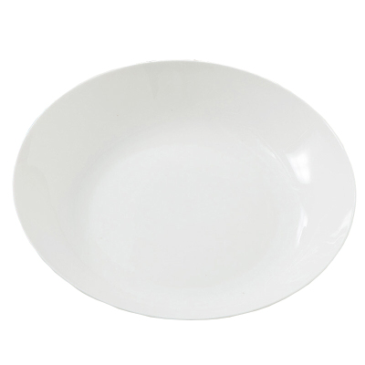 钰春鹏 白瓷盘子 20cm /1个