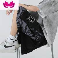 七斓假短裤男休闲夏季薄款裤子宽松直筒ins韩版潮流帅气五分裤5分