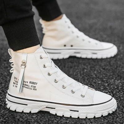 厚底帆布鞋高帮白色排行榜