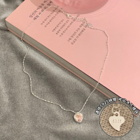 纯银锆石爱心项链2025新款甜美轻奢高级感心形锁骨链颈链女生送女朋友老婆情人节七夕生日礼物