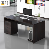 晋舰1400*600*750mm 电脑办公桌简约现代老式单人办公室桌椅组合1.4米带抽屉老板桌子 1.4米黑色带活动柜