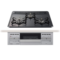 日本原装进口PALOMA/百乐满嵌入式燃气灶60cm上黑下银单面烤PD-N36S-LPG液化气