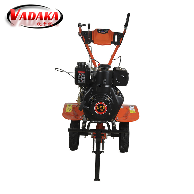 VADAKA旋耕机小型田园农用微耕机风冷柴油两驱主机+耕刀+水田轮186台