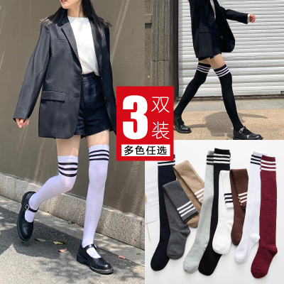 浪健长筒袜女高筒袜薄款长袜子女日系夏季jk夏小腿袜运动风ins过膝袜