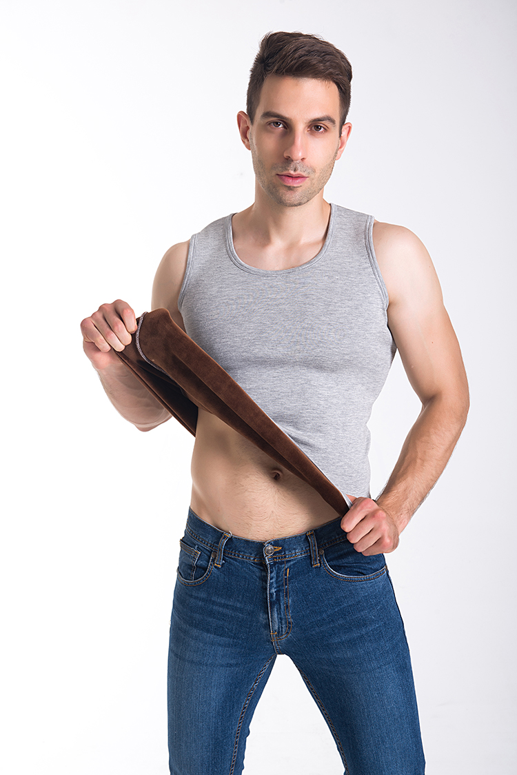 SUNTEK秋冬季加肥加大男士保暖背心肥佬加绒打底内衣胖子修身马甲特大码马甲/背心