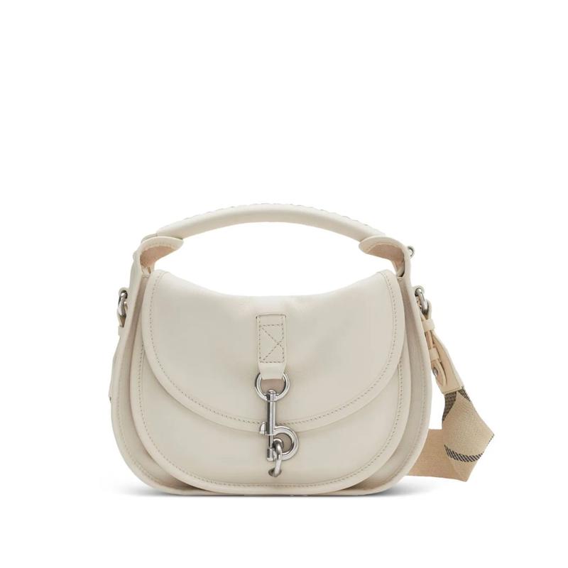 博柏利(BURBERRY)女士牛皮纹理单肩包手提斜挎包翻盖口袋拉链闭合