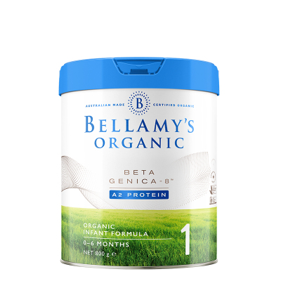 原装进口澳洲贝拉米白金版有机A2婴儿配方奶粉1段(0-6个月)800g