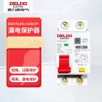 德力西电气 漏电保护器 2P 32A DZ47SLES 小型家用微型断路器 总闸开关 空气开关 空开带漏保