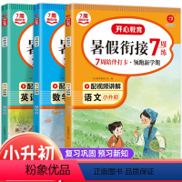 语文+数学+英语[暑假衔接] 小学升初中 [正版]暑假衔接小升初暑假作业天天练人教版语文数学英语开心教育练习册小学六年级