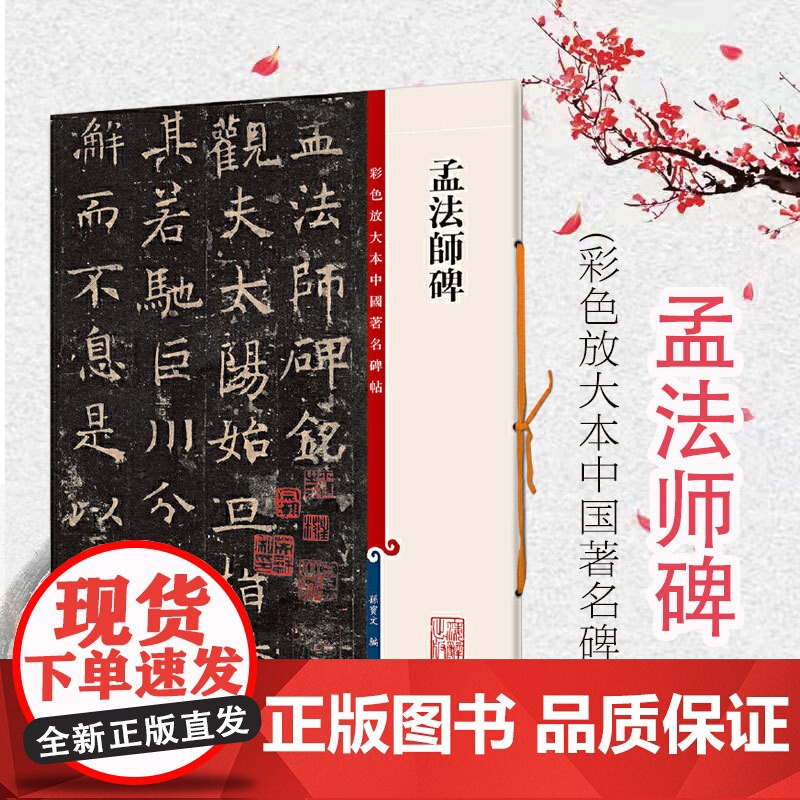 孟法师碑 彩色放大本中国著名碑帖 繁体旁注孙宝文褚体褚遂良楷书毛笔字帖书法临摹练字古贴 上海辞书出版社