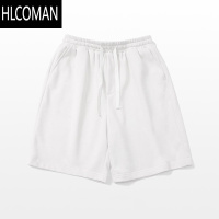 HLCOMAN夏季美式休闲纯色基础款宽松直筒短裤男款潮牌篮球运动五分裤子