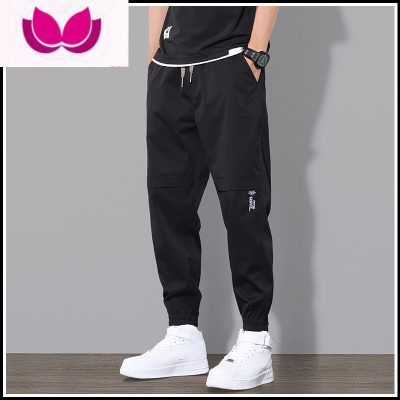 七斓2023夏季束脚休闲潮牌薄款潮流运动裤男宽松春季新款男士工装裤子
